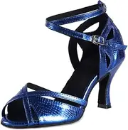 [YKXLM] Ballroom Latin Dance Shoes Salsa Samba Tango Bachata Social Dance Shoes for Women and Girls,L020