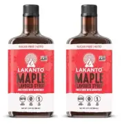 2 Lakanto MAPLE Flavored Sugar-Free Syrup MonkFruit Sweetened 1 Net Carb KETO