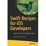 SWIFT RECIPES FOR IOS DEVELOPERS: REAL-LIFE CODE FROM APPLE APP STORE APPS