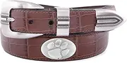 Zeppelin Products Inc. NCAA Clemson Tigers Crocodile Tip Leather Concho Belt