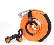 xinyee 16.4 ft * 0.16 ft Wear Resistance Car Towing Strap Heavy Duty with D Ring and Loops Recovery Straps with Fine Obdurability