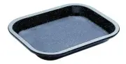 MasterPro Professional Vitreous Enamel Roasting Tray Black