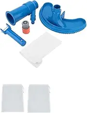 Kit Pool Swimming Pool Vacuum Cleaner Cleaning Disinfect Tool Set Suction Head Pond Fountain Spa Pool Cleaning Brush Pool Cleaning Kit(02 Set)