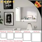 Wall Mounted Mirror Glass Frameless Makeup Bathroom Decor Smooth Edge Simple New