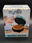 Mini Waffle Maker Electric Nostalgia 5" Plates Non-stick Compact Teal MWF5TL