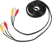 HOMSFOU Male to Female Cable: 3 Male to 3 Male Composite Cable for Audio Video Devices Interface for Clear Sound and Reliable