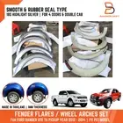 18G SILVER FENDER FLARES ARCH FIT FORD RANGER UTE T6 PX PX1 12-15 RUBBER SEAL