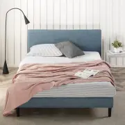 Zinus Liam Double Bed Frame Fabric Upholstered Platform Contemporary Mattress Su