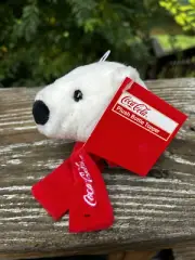 Plush Coca Cola Polar Bear Bottle Topper