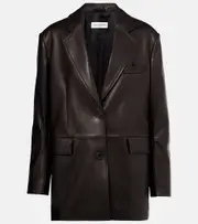 [Nour Hammour] Nour Hammour Cass leather blazer AU 10 black