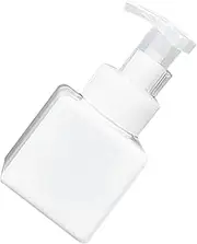 Cabilock 4pcs White Tetragonal Lotion Bottle Refillable Shampoo Shower Gel Pump Bottles Travel Friendly Emulsion Containers for Home Hotel Use