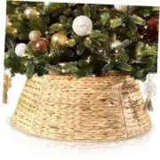 Christmas Tree Collar - Rustic Handcrafted Rattan Xmas Tree Collar for Wood01