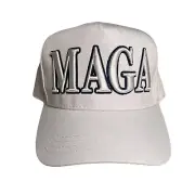Official MAGA Cali-Fame Trump White Made In America Trucker Hat One Size NEW