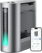 Humidificadores de 6 litros para dormitorio, vapor frío y caliente inteligente