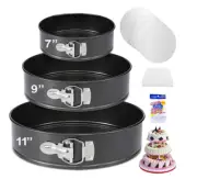 Molgree Springform Pans, 3pcs (7" 9" 11") Nonstick Leakproof Cheesecake Pan Spri