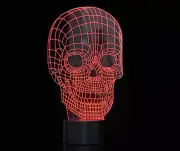 3D Lamp Skull Optical Illusion Led Night Light 7 Colors Touch Switch New