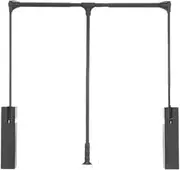 Wardrobe Lift Rail Aluminum Alloy Organizer,Adjustable Side Mounted Closet,Two-way Buffering Wardrobe Hanger,for Bedroom(660-890mm)
