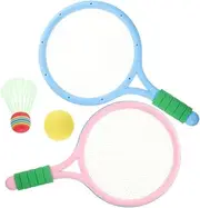 EXAOMBLE Boys and Girls Badminton Toys Set Rackets Balls Versatile Badminton Set for Boys and Girls Exercise Fun