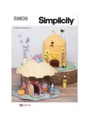 Simplicity PATTERN S9839 Fabric Critter Houses & Peg Doll Accessories New Uncut