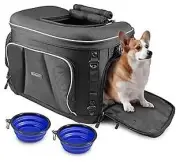 Motorcycle Pet Carrier Crate for Small Medium Dog, Cat up to 20lb, Pet Travel