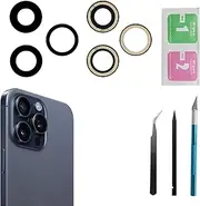 3pcs/Set Back Camera Lens Glass Replacement for iPhone 15 Pro 6.1inch Camera Lens Replacement with Pre-Installed Adhesive + Repair Tool Kit, Anti-Lens Scratch & Waterproof