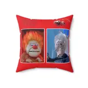 A World Without Christmas Miser Bros lt red Pillow Spun Polyester Square Pillow