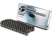 ThreeD LUXE 525 Size (BK; GP) 120L MLJ (Caulking Joint) Black & Gold Color NX Ring Seal Chain