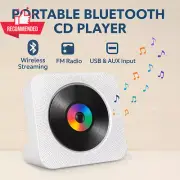 Portable CD Player Bluetooth FM Radio USB AUX LED Screen Music Player Remote