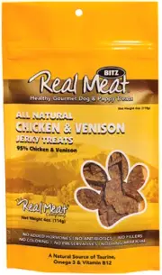 [RMC00801] REAL MEAT Treats Chicken/Venison 4oz,1 Pack of 1 Piece