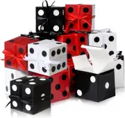 50 Pcs Dice Favor Boxes 4 x 4 x 4 Inch Casino Party Decorations Game Night Decor