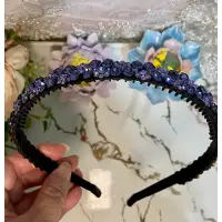 在飛比找蝦皮購物優惠-C322 韓國飾品施華洛世奇紫色寬版髮箍定價638元