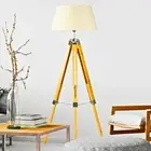 Modern Floor Lamp Adjustable Wood Tripod Home Bedroom Reading Light