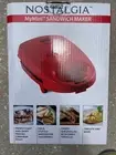 Nostalgia mini sandwich maker toaster sandwich panini maker