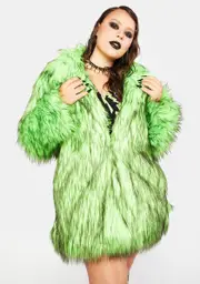 [Dolls Kill x Universal Monsters] Ur Wanted Dead Or Alive Faux Fur Jacket