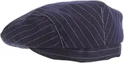 [TOVINANNA] Breathable Unisex Chef Hat with Stripe Design Simple Style Kitchen Cap for Restaurant Uniforms Durable Material for Chefs and Waiters Suitable for Cooking Schools Dark Blue
