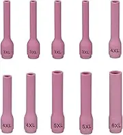 RIVERWELD TIG Alumina Nozzles Ceramic Cups Long 796F74 3XL# 3/16" 5.0mm, 796F75 4XL# 1/4" 6.5mm, 796F76 5XL# 5/16" 8.0mm, 796F77 6XL# 3/8" 9.5mm for DB SR WP 9 20 25 TIG Welding Torch 10pcs