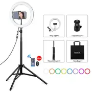 10.2 Rgbw Led Ring Light Kit with Tripod and Remote Control