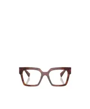 square-frame glasses 52 Striped Tobacco
