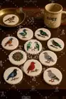 Marble Bird Inlay Coaster Set – Handmade Stone Drink Inlay Coaster Set of 10