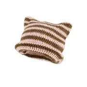 Crochet Hats for Women Cat Beanie Vintage Beanies Women Fox Hat One Size Pink