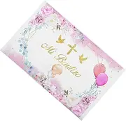 LAPYAPPE Baby Baptism First Communion Photo Booth Backdrop Easy Setup for Boys and Girls Photography Sessions