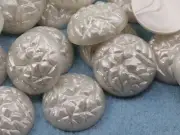 18mm Pearl (Molded) .PRL Flat Back Acrylic Baroque Cabochons 25 PCS