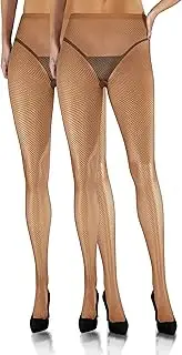 [Sesto Senso] 2 Pairs Fishnet Tights Fine Mesh Sexy Women's Tight Mesh Fishnet Stockings