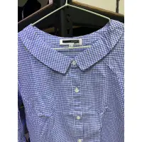 在飛比找蝦皮購物優惠-韓國品牌H:CONNECT藍色格子襯衫