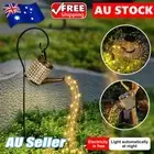 LED Solar Watering Can String Light Shower Outdoor Garden Art Tree Decor Lamp LR