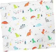 ASAKKURA Towel for Newborns and Soft Absorbent Gauze Bath Towel with Cute Cartoon Dinosaur Design for Bathing Swaddling and Keeping Cozy