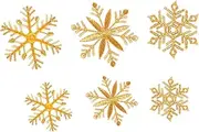 Holibanna 6Pcs Snowflake Embroidery Applique Patches Cloth Christmas Decorations for Clothing Shoes and Accessories for DIY Crafts and Festive Outfits