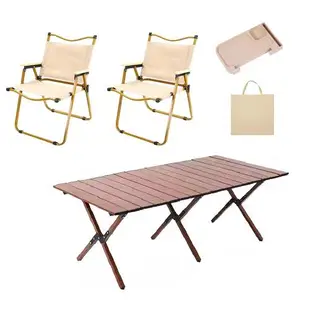 E.C outdoor 戶外露營折疊鋁合金桌椅五件組-贈收納袋 露營桌椅 收納桌椅 摺疊桌椅