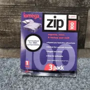 iomega 100MB Zip Diskette 2 Pack Floppy IBM Formatted Blank VTG Media