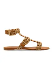 Casadei Ankle-Strap Flat Sandals 37,38.5,38,39.5,41 brown